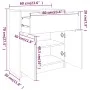 Concrete gray plywood sideboard 60x30x70 cm by vidaXL, Sideboards - Ref: Foro24-811092, Price: 59,53 €, Discount: %