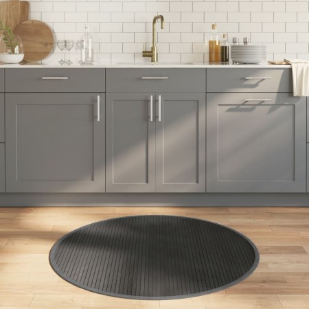 Alfombra redonda bambú gris 100 cm by , Rugs - Ref: Foro24-376988, Price: 23,98 €, Discount: %