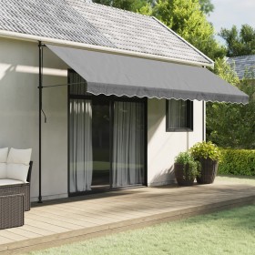 Tela de cenefa de toldo de repuesto rayas gris antracita 4,5 m by , Awnings - Ref: Foro24-367765, Price: 14,94 €, Discount: %
