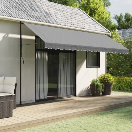 Tela de cenefa de toldo de repuesto rayas gris antracita 4,5 m by , Awnings - Ref: Foro24-367765, Price: 14,94 €, Discount: %