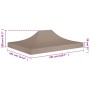 Techo de carpa para celebraciones gris taupe 4,5x3 m 270 g/m² by , Covers for tents and gazebos - Ref: Foro24-315369, Price: ...