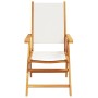 Set de comedor de jardín 7 pzas tela madera maciza blanco crema | Foro24.es | Tu tienda online para hogar, jardín y más Foro24.es