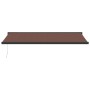Toldo retráctil manual marrón 500x300 cm by , Awnings - Ref: Foro24-3215727, Price: 636,82 €, Discount: %