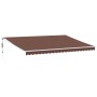 Toldo retráctil automático marrón 500x300 cm by , Awnings - Ref: Foro24-3215712, Price: 465,80 €, Discount: %
