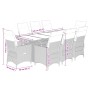 Set de mesa y sillas de jardín 5 pzas y cojines ratán PE beige by , Garden sets - Ref: Foro24-3277246, Price: 1,00 €, Discoun...
