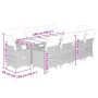 Set de mesa y sillas de jardín 11 pzs y cojines ratán PE marrón von , Gartensets - Ref: Foro24-3277244, Preis: 1,00 €, Rabatt: %