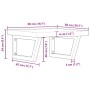 Estante de lavabo de pared de acero y madera maciza de roble by , bathroom vanities - Ref: Foro24-3302390, Price: 89,29 €, Di...