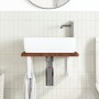 Estante de lavabo de pared de acero y madera maciza de roble | Foro24.es | Tu tienda online para hogar, jardín y más Foro24.es