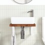 Estante de lavabo de pared de acero y madera maciza de roble by , bathroom vanities - Ref: Foro24-3302414, Price: 98,28 €, Di...