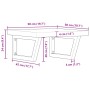 Estante de lavabo de pared de acero y madera maciza de roble by , bathroom vanities - Ref: Foro24-3302414, Price: 98,28 €, Di...