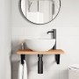 Estante de lavabo de pared de acero y madera maciza de haya by , bathroom vanities - Ref: Foro24-3302371, Price: 69,90 €, Dis...