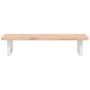 Estante de lavabo de pared de acero y madera maciza de haya von , Badezimmerwaschtische - Ref: Foro24-3302352, Preis: 82,05 €...