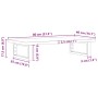 Estante de lavabo de pared de acero y madera maciza de haya von , Badezimmerwaschtische - Ref: Foro24-3302352, Preis: 82,05 €...
