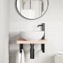 Estante de lavabo de pared de acero y madera maciza de haya by , bathroom vanities - Ref: Foro24-3302325, Price: 71,70 €, Dis...