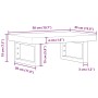 Estante de lavabo de pared de acero y madera maciza de haya by , bathroom vanities - Ref: Foro24-3302325, Price: 71,70 €, Dis...