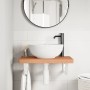 Estante de lavabo de pared de acero y madera maciza de haya by , bathroom vanities - Ref: Foro24-3302378, Price: 89,79 €, Dis...