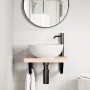 Estante de lavabo de pared de acero y madera maciza de haya by , bathroom vanities - Ref: Foro24-3302327, Price: 68,14 €, Dis...