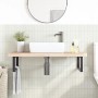 Estante de lavabo de pared de acero y madera maciza de haya | Foro24.es | Tu tienda online para hogar, jardín y más Foro24.es