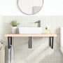 Estante de lavabo de pared de acero y madera maciza de roble by , bathroom vanities - Ref: Foro24-3302475, Price: 162,91 €, D...