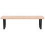 Estante de lavabo de pared de acero y madera maciza de roble by , bathroom vanities - Ref: Foro24-3302475, Price: 162,91 €, D...