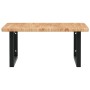 Estante de lavabo de pared de acero y madera maciza de roble von , Badezimmerwaschtische - Ref: Foro24-3302477, Preis: 101,37...