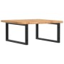 Estante de lavabo de pared de acero y madera maciza de roble von , Badezimmerwaschtische - Ref: Foro24-3302477, Preis: 101,37...