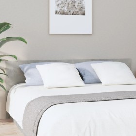 Cabecero de cama madera contrachapada gris 200x1,5x80 cm