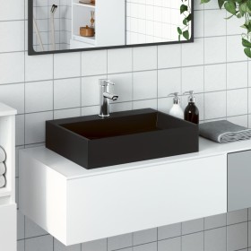 Lavabo de fundición de mineral/mármol negro mate 50x38x11 cm by , Sinks - Ref: Foro24-155979, Price: 150,03 €, Discount: %