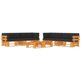 Muebles de palets 6 pzas y cojines madera pino impregnada miel by , Garden sets - Ref: Foro24-3067028, Price: 738,35 €, Disco...