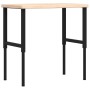 Banco de trabajo rectangular madera maciza 100x60x(73-99,5) cm by , Work tables - Ref: Foro24-3309679, Price: 168,50 €, Disco...
