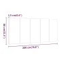 Bettkopfteil aus grauem Sperrholz, 200 x 1,5 x 80 cm von vidaXL, Kopf- und Fußteile - Ref: Foro24-811047, Preis: 62,79 €, Rab...