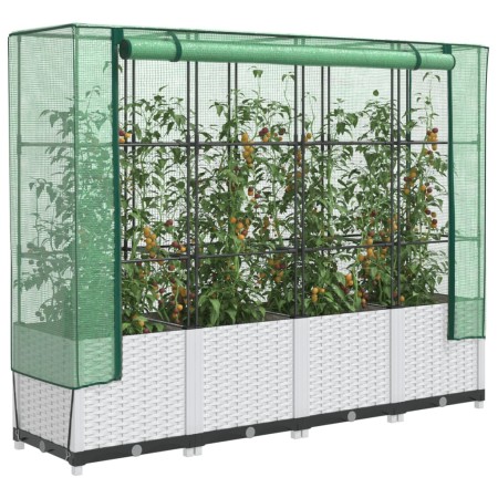 Arriate con cubierta invernadero aspecto ratán 160x40x138 cm by , Pots and planters - Ref: Foro24-4015844, Price: 123,20 €, D...