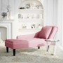 Tumbona con almohada y reposabrazo derecho terciopelo rosa by , Daybeds - Ref: Foro24-4009775, Price: 187,36 €, Discount: %