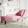 Tumbona con almohada y reposabrazo derecho terciopelo rosa by , Daybeds - Ref: Foro24-4009775, Price: 187,36 €, Discount: %