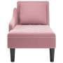 Tumbona con almohada y reposabrazo derecho terciopelo rosa by , Daybeds - Ref: Foro24-4009775, Price: 187,36 €, Discount: %