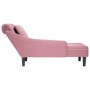 Tumbona con almohada y reposabrazo derecho terciopelo rosa by , Daybeds - Ref: Foro24-4009775, Price: 187,36 €, Discount: %