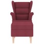 Sillón con reposapiés de tela rojo tinto | Foro24.es | Tu tienda online para hogar, jardín y más Foro24.es
