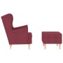 Sillón con reposapiés de tela rojo tinto | Foro24.es | Tu tienda online para hogar, jardín y más Foro24.es