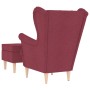 Sillón con reposapiés de tela rojo tinto | Foro24.es | Tu tienda online para hogar, jardín y más Foro24.es
