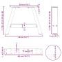 Patas para mesa de centro en forma de A (2 unidades), antracita, 40 x (30-31) cm, acero | Foro24.es | Tu tienda online para hogar, jardín y más Foro24.es