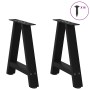 Patas para mesa de centro en forma de A (2 unidades), color negro, 38 x (42-43) cm, acero von , Tischbeine - Ref: Foro24-4012...