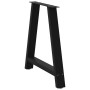 Patas para mesa de comedor en forma de A (2 unidades), color negro, 80 x (72-73) cm, acero | Foro24.es | Tu tienda online para hogar, jardín y más Foro24.es