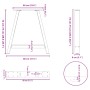 Patas para mesa de comedor en forma de A (2 unidades), color negro, 80 x (72-73) cm, acero | Foro24.es | Tu tienda online para hogar, jardín y más Foro24.es