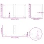 Patas para mesa de centro en forma de T (2 unidades), antracita, 40 x 25 x (30-31) cm, acero | Foro24.es | Tu tienda online para hogar, jardín y más Foro24.es