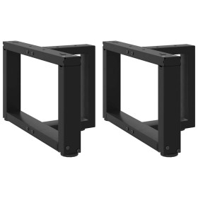 Patas para mesa de centro en forma de T (2 unidades), color negro, 40 x 25 x (30-31) cm, acero by , Table legs - Ref: Foro24-...