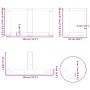 Patas para mesa de centro en forma de T (2 unidades), color negro, 40 x 25 x (30-31) cm, acero by , Table legs - Ref: Foro24-...