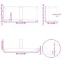 Patas para mesa de centro en forma de T (2 unidades), color negro, 60 x 25 x (30-31) cm, acero | Foro24.es | Tu tienda online para hogar, jardín y más Foro24.es