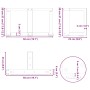 Patas para mesa de centro en forma de T (2 unidades), antracita, 50 x 25 x (30-31) cm, acero | Foro24.es | Tu tienda online para hogar, jardín y más Foro24.es