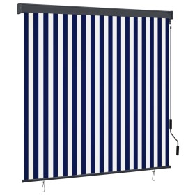 Estor enrollable de exterior azul y blanco 170x250 cm by , Blinds and blinds - Ref: Foro24-145979, Price: 70,39 €, Discount: %