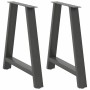 Patas para mesa de comedor en forma de A (2 unidades), antracita, 70 x (72-73) cm, acero von , Tischbeine - Ref: Foro24-40128...